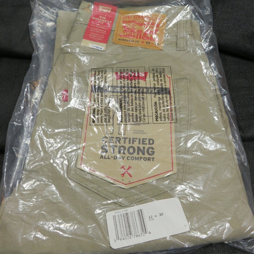 NWT Levi's Men's The Workwear Utility Fit Straight Leg TAN Jeans 32X30